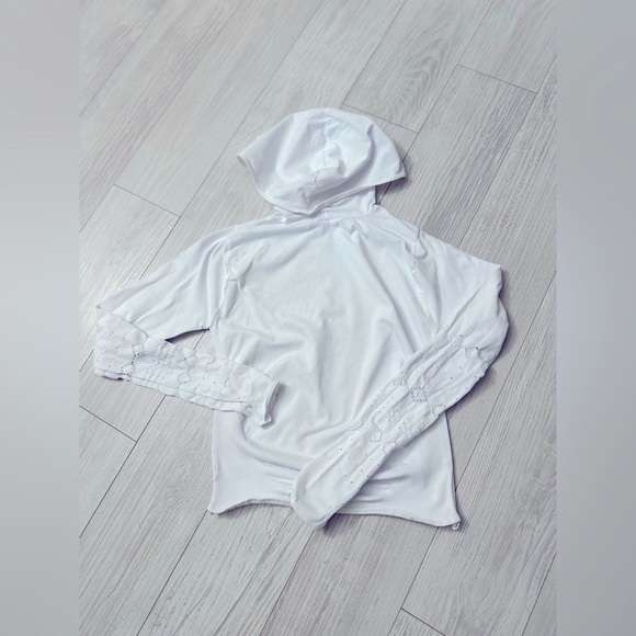 SOLD!! NEW Free People Good Karma Hoodie | Solid White - Picture 7 of 10